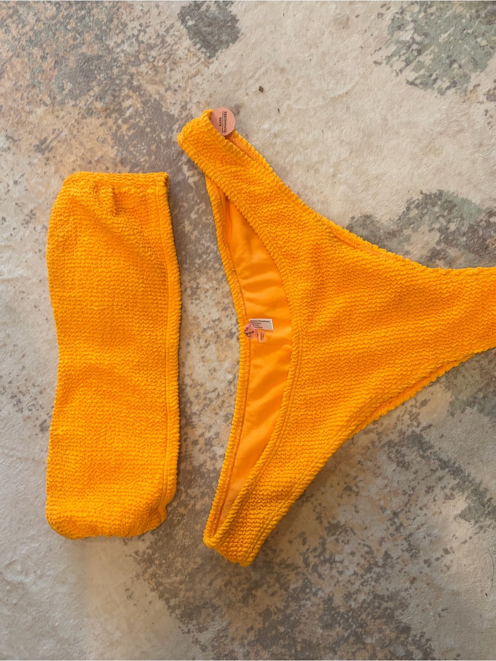Ardene Bright Orange Textured Bikini Set